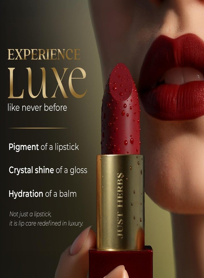جاست هيربز أحمر شفاه فاخر من جست هيربس، ساتان ميلت، عالي اللمعان | مكياج فاخر | تركيبة أيورفيدية | لمعان يدوم طويلاً | أحمر شفاه أيورفيدي - 4 غرام (08 موكا غلو) - Image 5