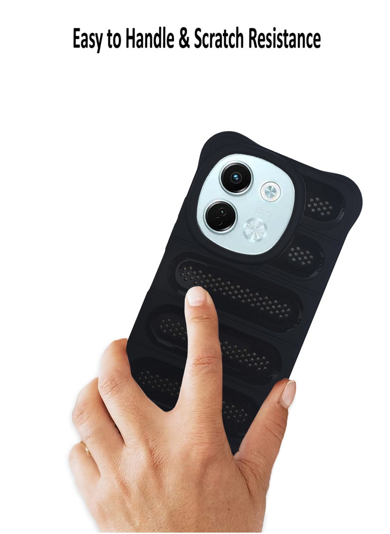 Waldic - Tecno Spark 30 5G Premium Case | Premium Silicone Case Cover Designed for Tecno Spark 30 5G | Tecno Spark 30 5G Case Camera and Drop Protection Thin Protective Back Cover Case for Tecno Spark 30 5G - Black - Image 1