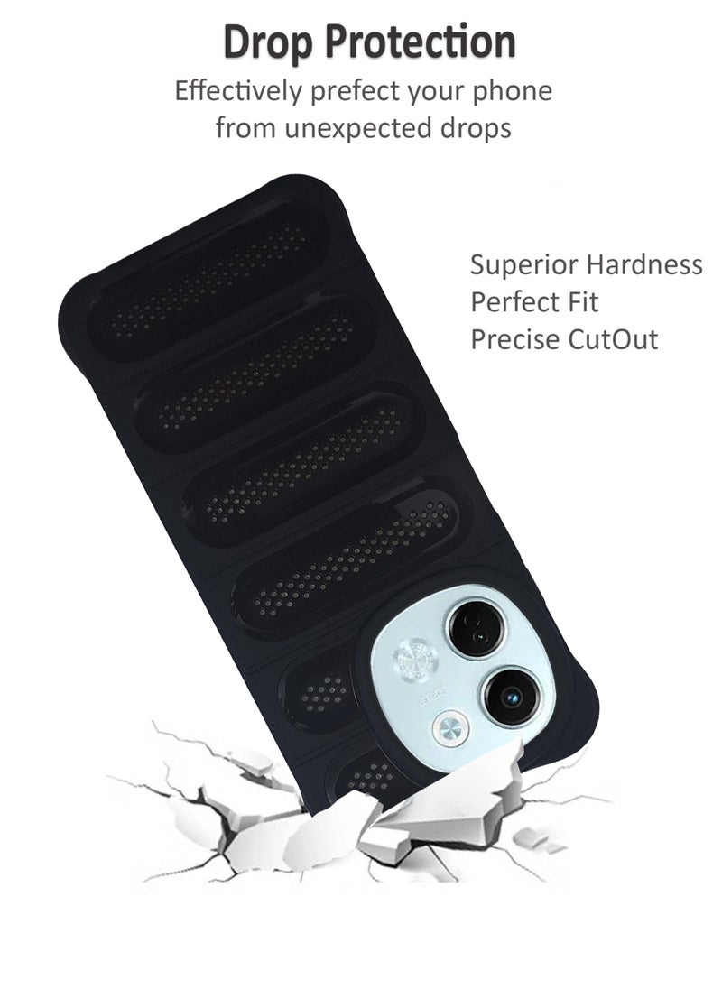 Waldic - Tecno Spark 30 5G Premium Case | Premium Silicone Case Cover Designed for Tecno Spark 30 5G | Tecno Spark 30 5G Case Camera and Drop Protection Thin Protective Back Cover Case for Tecno Spark 30 5G - Black - Image 1