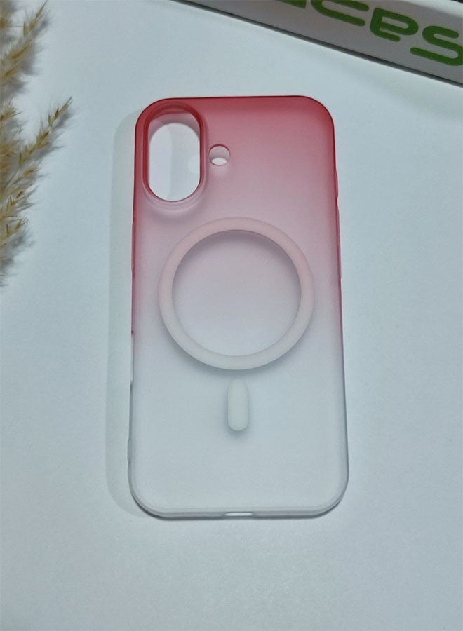 MagSafe Case for iPhone 16, Slim Semi-Transparent Case, Shockproof, Scratch and Fingerprint Resistant, Supports Magnetic Wireless Charging - Red - Image 5