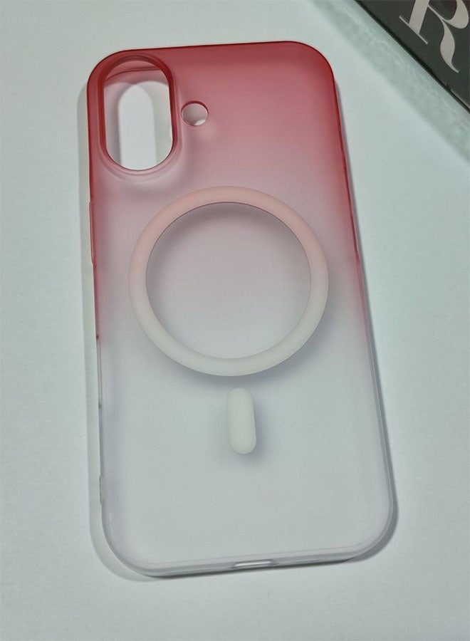 MagSafe Case for iPhone 16, Slim Semi-Transparent Case, Shockproof, Scratch and Fingerprint Resistant, Supports Magnetic Wireless Charging - Red - Image 4