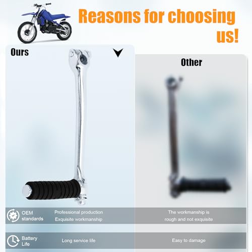 LIYYDS Kick Start Shafts Starter Lever Compatible with Yamaha PW80 PY80 Pit Dirt Bike Apollo 125cc RFZ SSR 125 XC18 CRF50 XR50 XR100R C70 CT70 CT90 CS90 S90 SL70 ST90 XL70 Z50 Mini Trail 70 90 13mm - Image 4