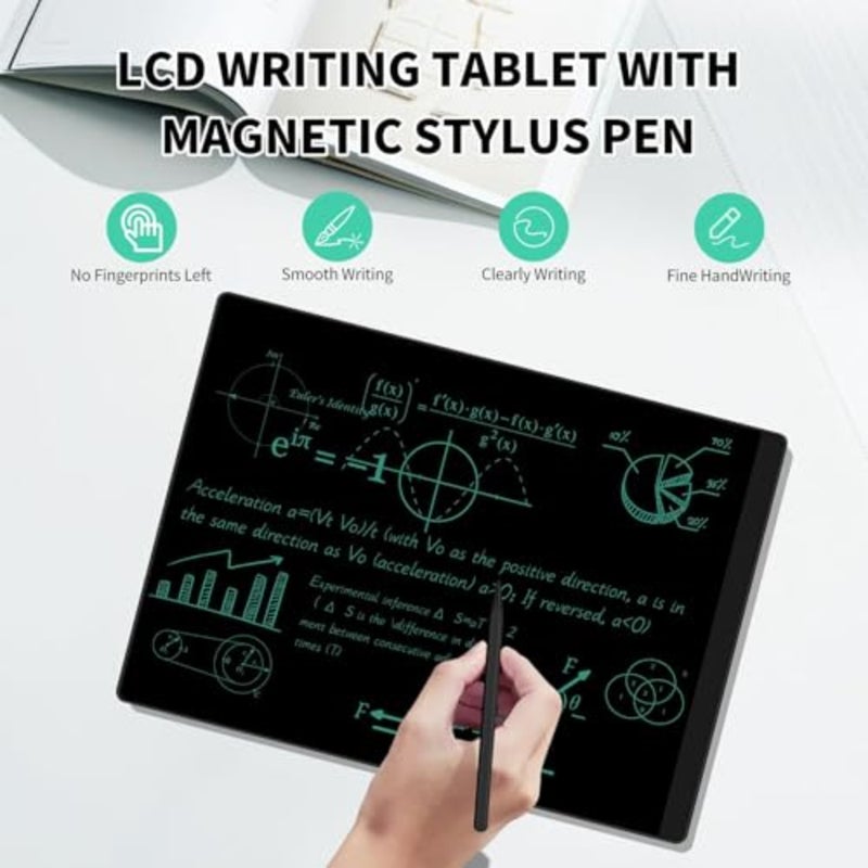 تابلت كتابة LCD للبالغين، مفكرة رقمية قابلة لإعادة الاستخدام على الوجهين مقاس 11.5 بوصة، لوحة رسم محمولة كاملة الشاشة مع قلم مغناطيسي للمنزل/المدرسة/المكتب - Image 2