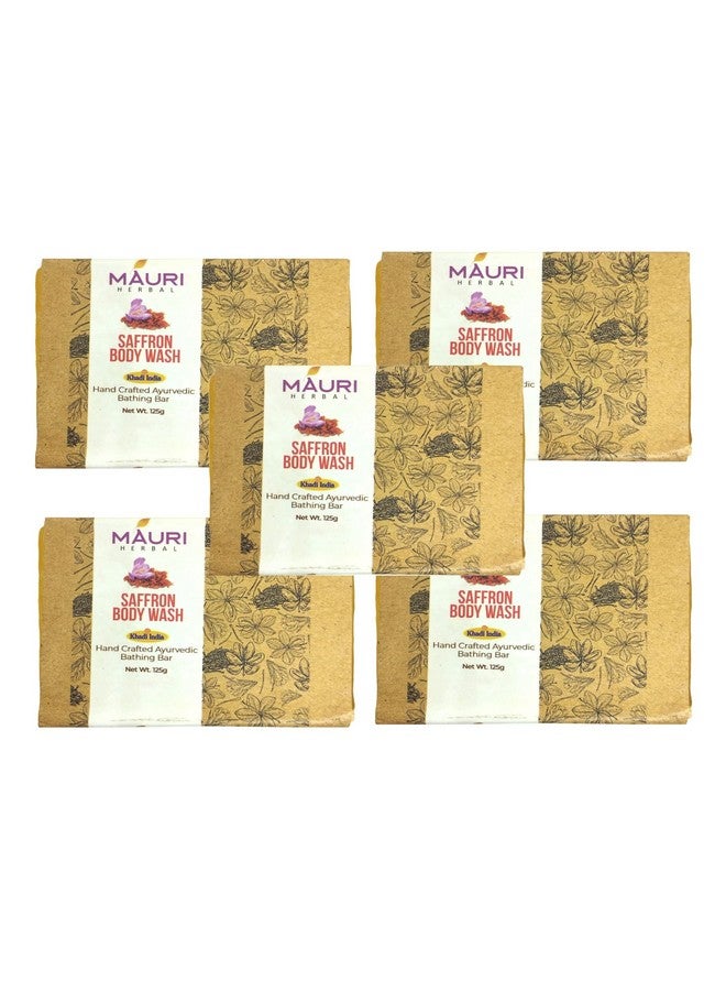 Khadi Mauri Herbal Saffron Soap 125 gm (Pack of 5)