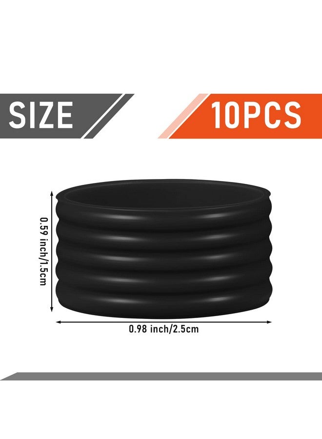Leitee 10 Pcs Tennis Racket Silicone Racquet Grip Ring Racket Band Non Slip Racket Rubber Ring Absorbent Overgrip In Place For Racquetball Badminton Squash Baseball Bat Handle - Image 2
