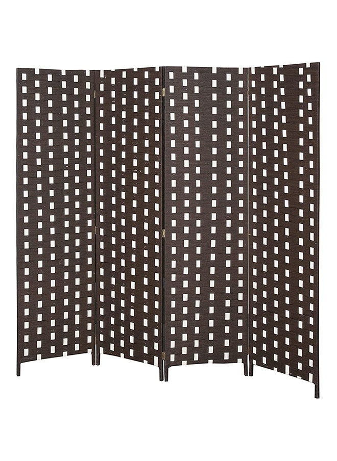 Uzman Home - 4 Panel Room Dividers and Folding Privacy Screens Partition Walls for Bedroom Rattan Screen Divider - Image 1