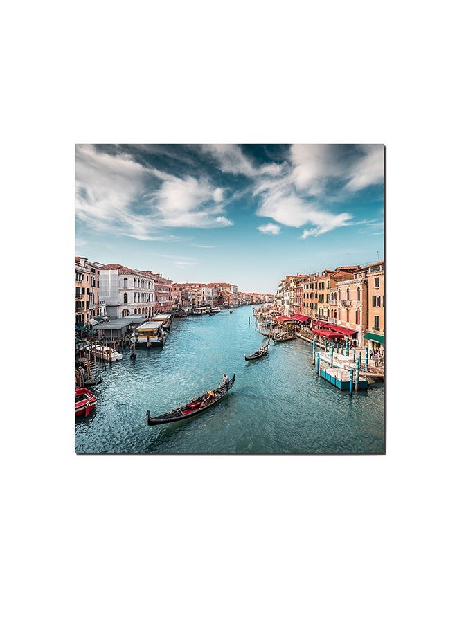 RYN Venice Italy Wall Art Painting Blue/White/Brown 30 x 30centimeter - Image 1