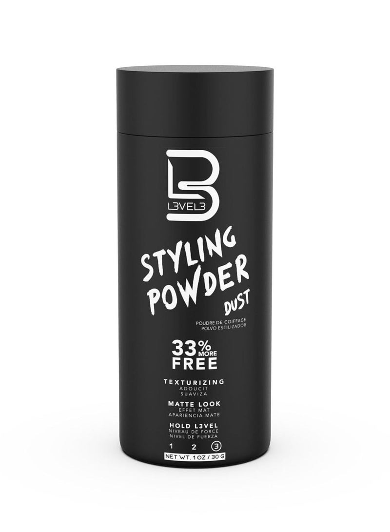 Level 3 Hair Styling Powder - Natural Look Mens Powder - Easy to Apply with No Oil or Greasy Residue 30g - Image 1