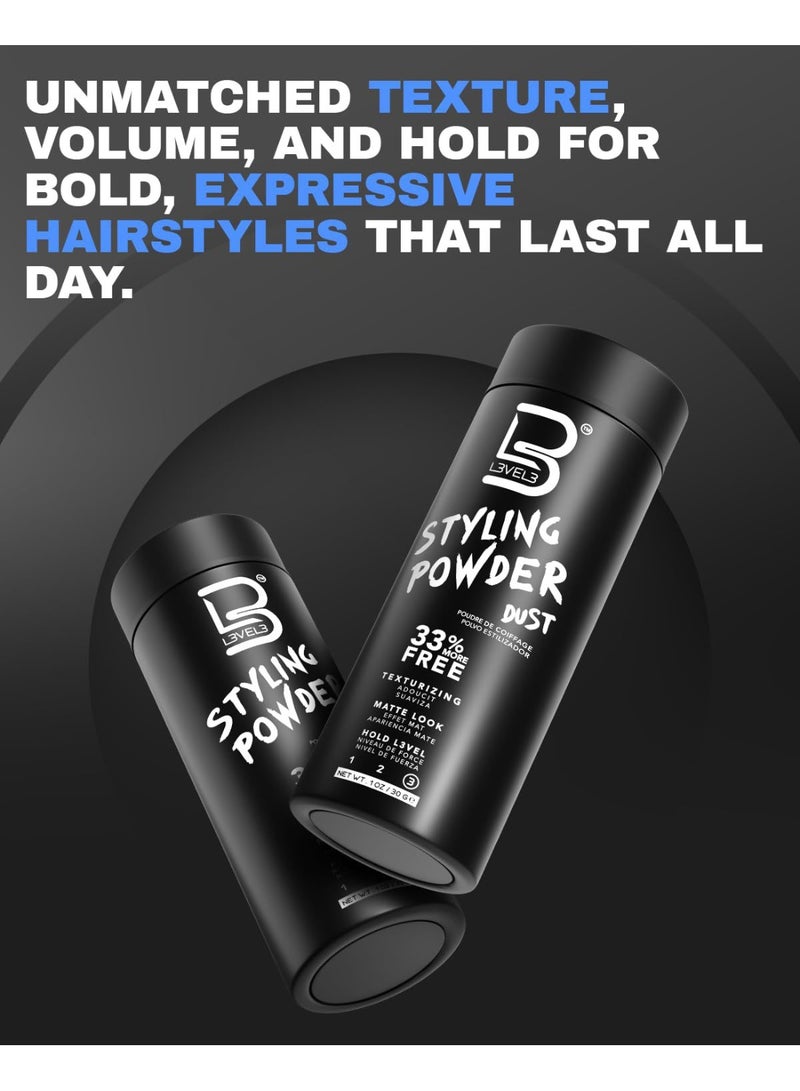 Level 3 Hair Styling Powder - Natural Look Mens Powder - Easy to Apply with No Oil or Greasy Residue 30g - Image 5