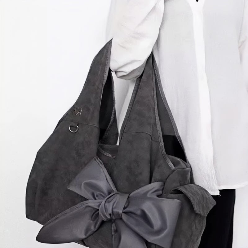 Women's Pink Plaid Bow Tote Bag - Image 5