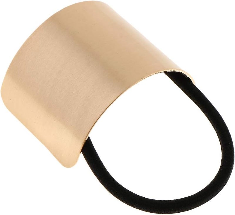 klarako Women Girl Stylish Hair Band Metal Hair Cuff Wrap Ponytail Holder Ring Rope Headwear Gold, as described - Image 5