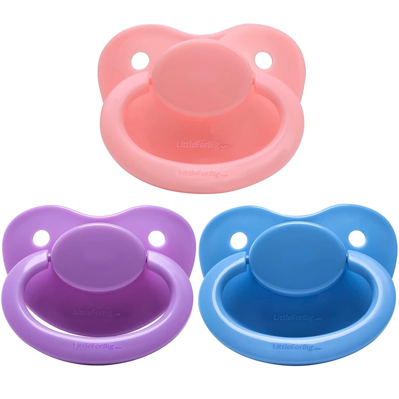 LittleForBig 3Pacifier Pack BigShield Gen1 Pink LightBlue Lightpurple - Image 1