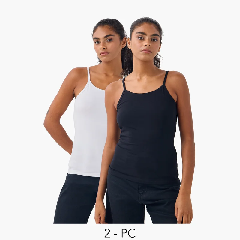 سبلاش فيڤ Set of 2 -  Scoop Neck Camisole with Spaghetti Straps
