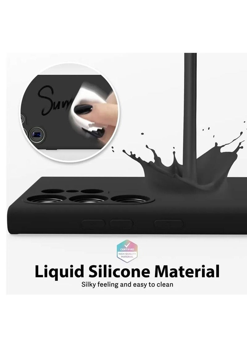 Galaxy S23 Ultra Case Silicone Soft Flexible Shockproof Back Cover Compatible for Samsung Galaxy S23 Ultra Black - Image 4