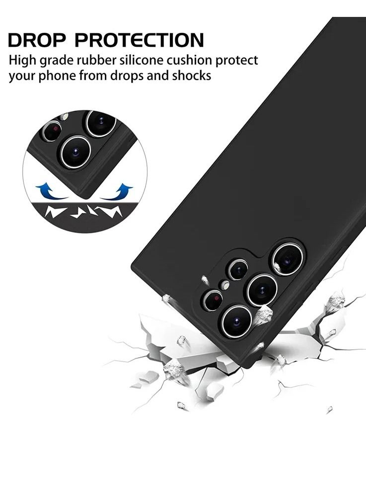 Galaxy S23 Ultra Case Silicone Soft Flexible Shockproof Back Cover Compatible for Samsung Galaxy S23 Ultra Black - Image 2
