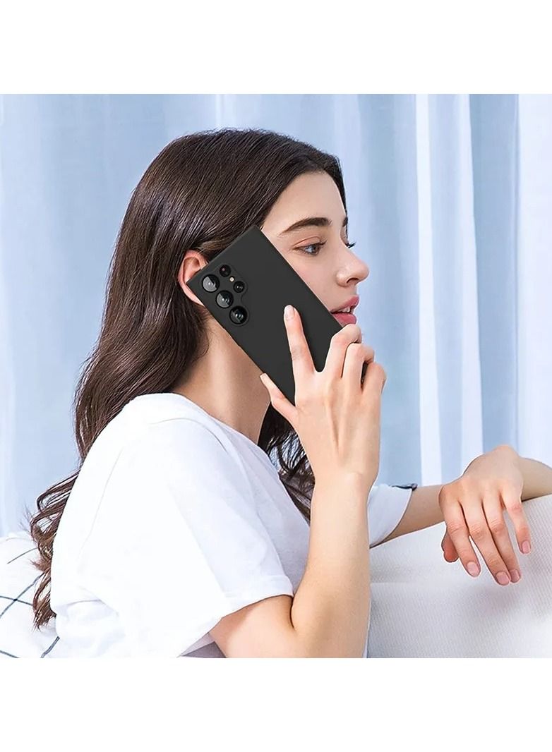 Galaxy S23 Ultra Case Silicone Soft Flexible Shockproof Back Cover Compatible for Samsung Galaxy S23 Ultra Black - Image 5
