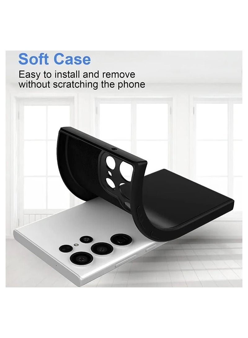 Galaxy S23 Ultra Case Silicone Soft Flexible Shockproof Back Cover Compatible for Samsung Galaxy S23 Ultra Black - Image 3