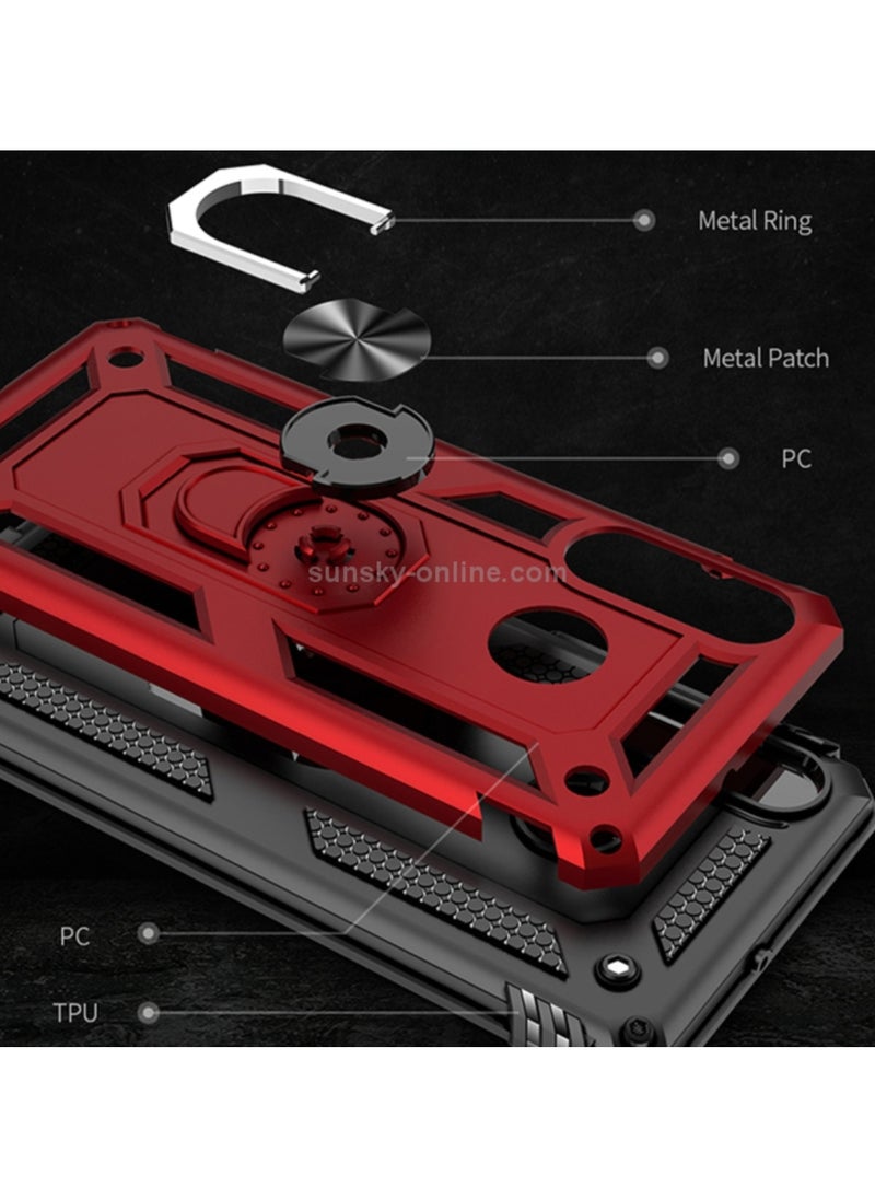 Generic - Armor Shockproof Tpu Pc Protective Case for Huawei P30 Lite With 360 Degree Rotation Holder Black - Image 1
