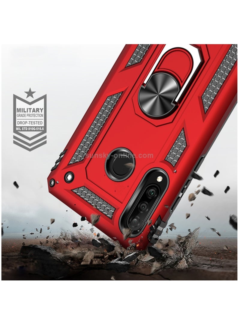 Generic - Armor Shockproof Tpu Pc Protective Case for Huawei P30 Lite With 360 Degree Rotation Holder Black - Image 1
