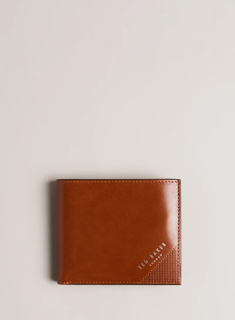 Ted Baker Embossed Corner Leather Bifold Coin Wallet