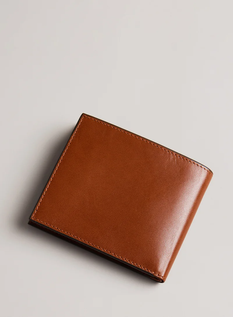 Ted Baker Embossed Corner Leather Bifold Coin Wallet