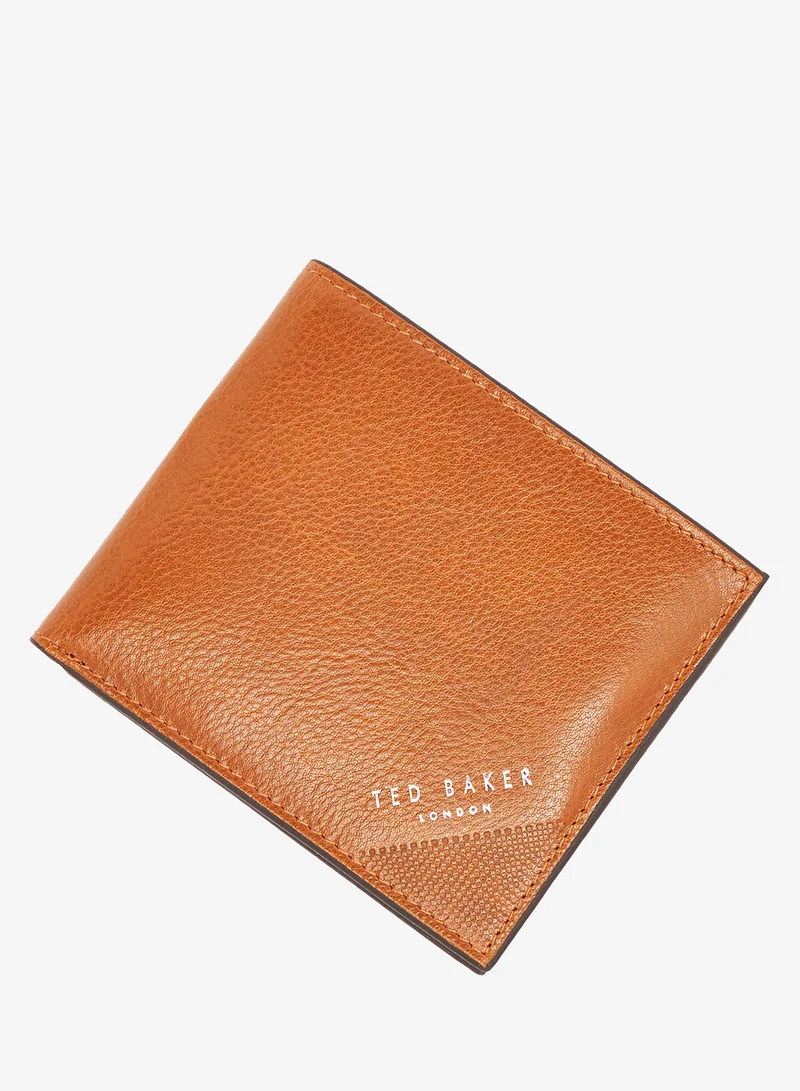 Ted Baker  Embossed Corner Leather Bifold Coin Wallet for Men | Best Price UAE