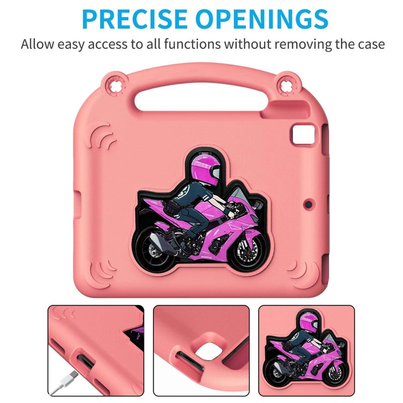 Eva Foam Protective Case for Tablet, Pink Kids Friendly Washable Cover with Built in Stand, Compatible with iOS Air 1 2 Pro 9 7 8 9 and More - Image 3