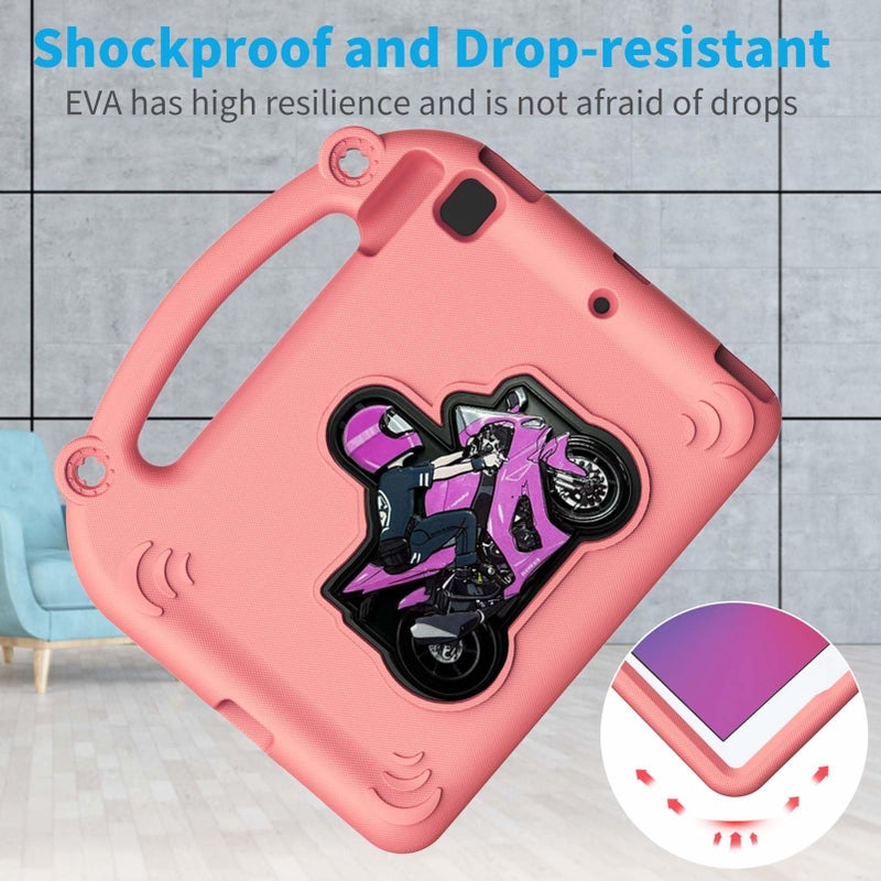 Eva Foam Protective Case for Tablet, Pink Kids Friendly Washable Cover with Built in Stand, Compatible with iOS Air 1 2 Pro 9 7 8 9 and More - Image 4