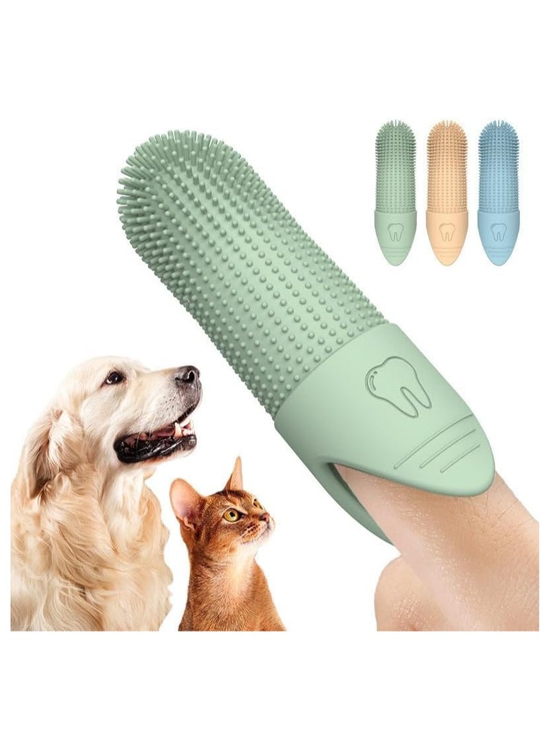 Dog Toothbrush, 360° Cleaning Dog Finger Toothbrush, Food Grade Silicone Dog Finger Toothbrush Fits Most Fingers, Suitable for Dog and Cat Dental Care (Blue) - Image 5