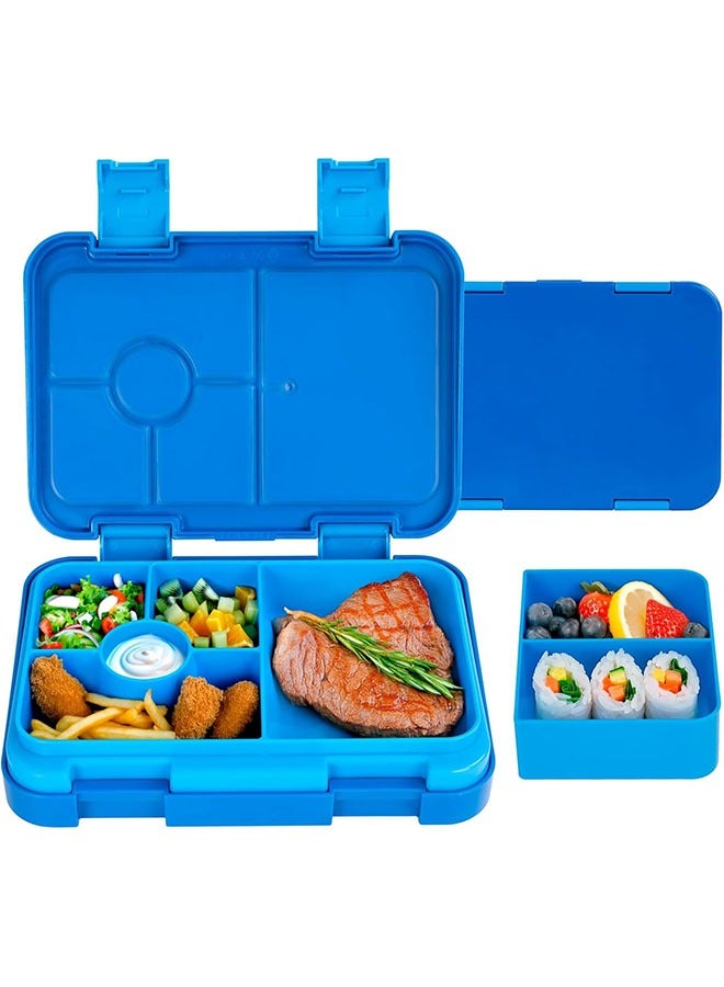 Arabest Bento Lunch Box for Kids & Toddlers, Leak-Proof Lunchbox with 5/6 Compartments - Back to School, Snack Containers for On-the-Go Meal, Made with Safe BPA-Free Material Blue - Image 1
