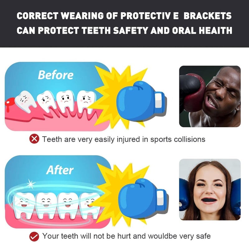 DRANGE Mouthguard (2Pcs) Slim Fit, Adult and Junior Gum Shield with Case for Boxing, MMA, Rugby, Martial Arts, Judo, Karate, Hockey and All Contact Sports Mouth guard - Image 4