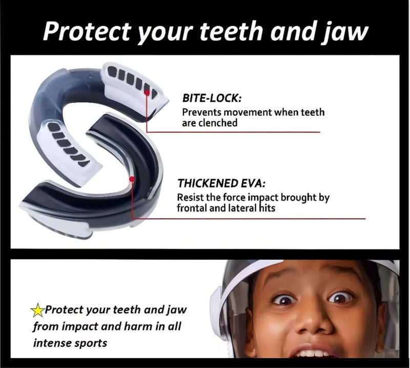 DRANGE Mouthguard (2Pcs) Slim Fit, Adult and Junior Gum Shield with Case for Boxing, MMA, Rugby, Martial Arts, Judo, Karate, Hockey and All Contact Sports Mouth guard - Image 2