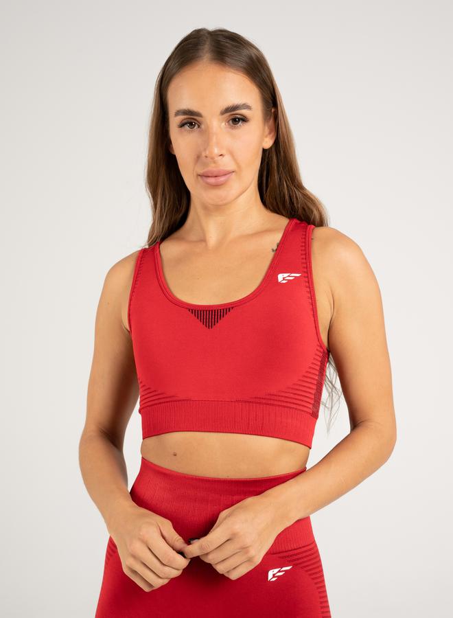PALMFIT Women Red Balance Seamless Active Sports Bra - Image 1