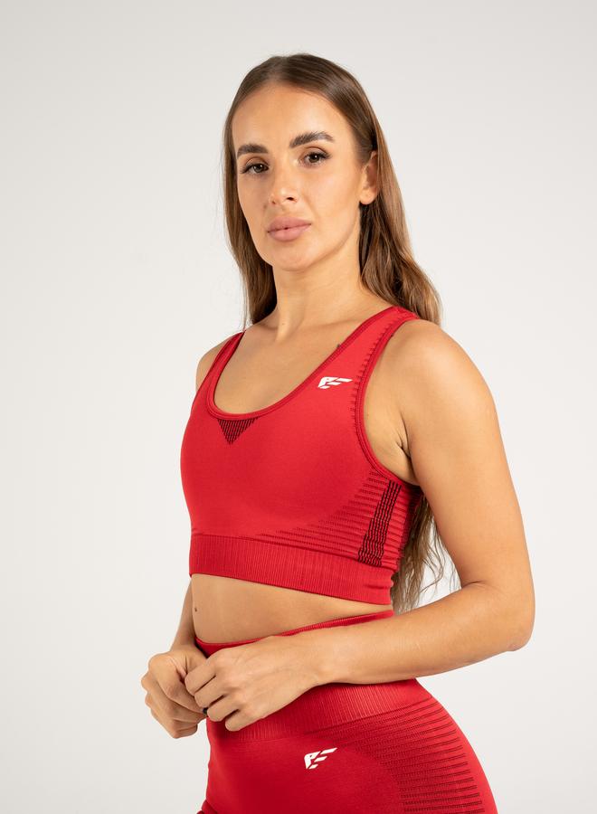 PALMFIT Women Red Balance Seamless Active Sports Bra - Image 2