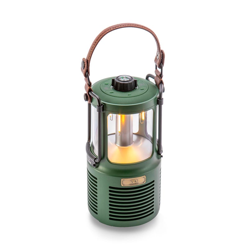 Dreamwave Conqueror Lantern Bluetooth Speaker, 30W 99dB Loud, 29H Playtime, IP66 Waterproof and Dustproof, Portable Outdoor Wireless, Deep Bass, Party Camping Light (Forest Green) - Image 1