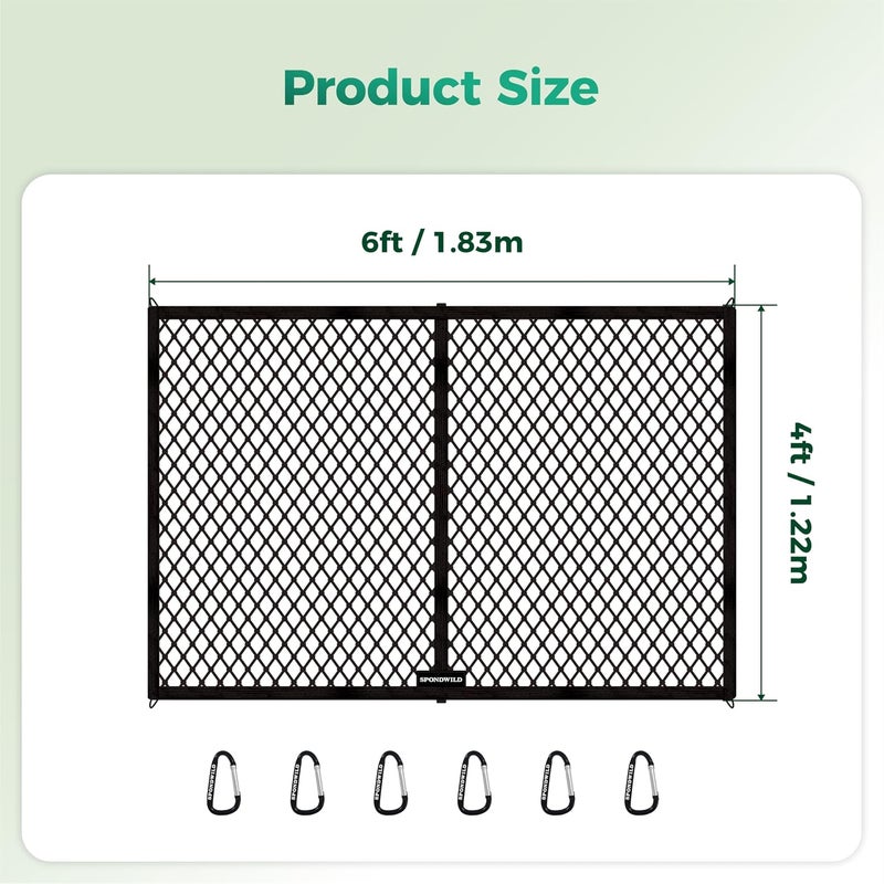 SPONDWILD Stretchable Cargo Net with Hooks - Adjustable Elastic Trunk & Truck Bed Storage Organizer for Cars, Trucks - Secures Light Loads - Image 2