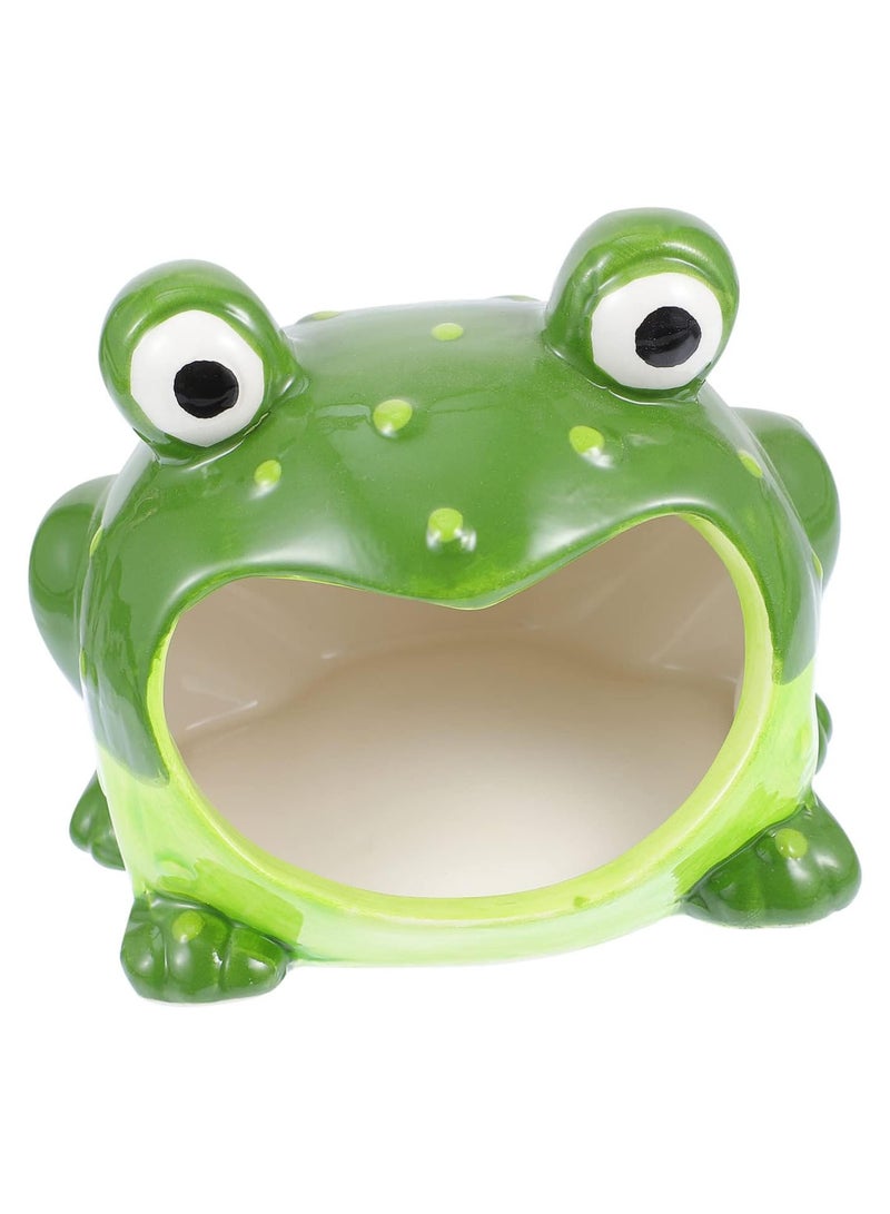 GGOOT Hamster Hamster Frog Hamster House Ceramic Hamster Hideout Hamster Bed Hamster Cooling Hideout Hamster Summer House Ceramic Hamster Hut Ceramics The Rat Cartoon House - Image 1
