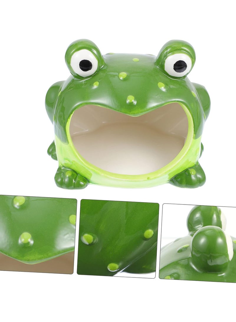 GGOOT Hamster Hamster Frog Hamster House Ceramic Hamster Hideout Hamster Bed Hamster Cooling Hideout Hamster Summer House Ceramic Hamster Hut Ceramics The Rat Cartoon House - Image 4