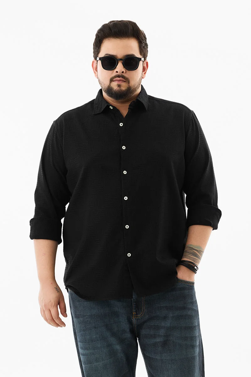 SNITCH 100% Cotton Textured Plus Size Shirt