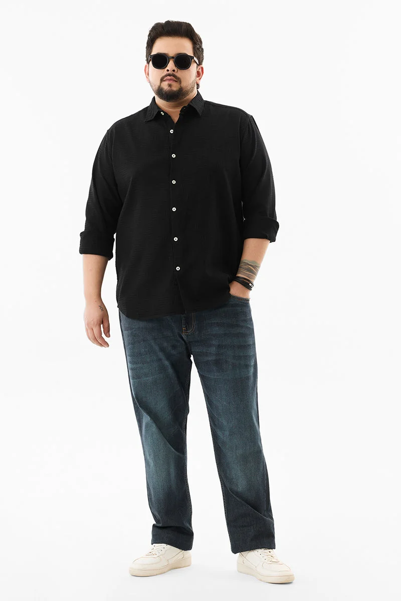 SNITCH 100% Cotton Textured Plus Size Shirt