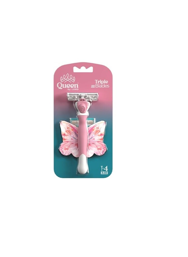 Lord Hand Queen Lady Farasha Women's Razor with Five Gears with 3 Blades Moisturizing Gel - Image 1