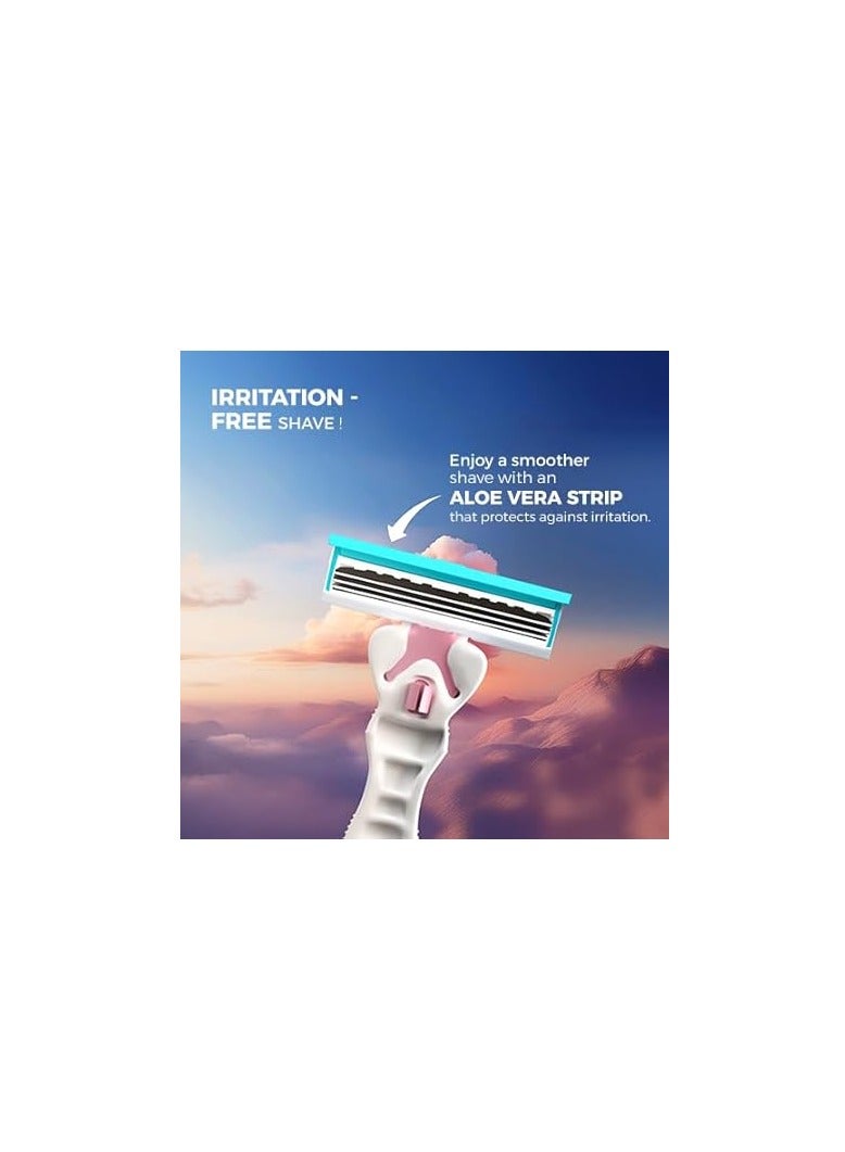 Lord Hand Queen Lady Farasha Women's Razor with Five Gears with 3 Blades Moisturizing Gel - Image 2