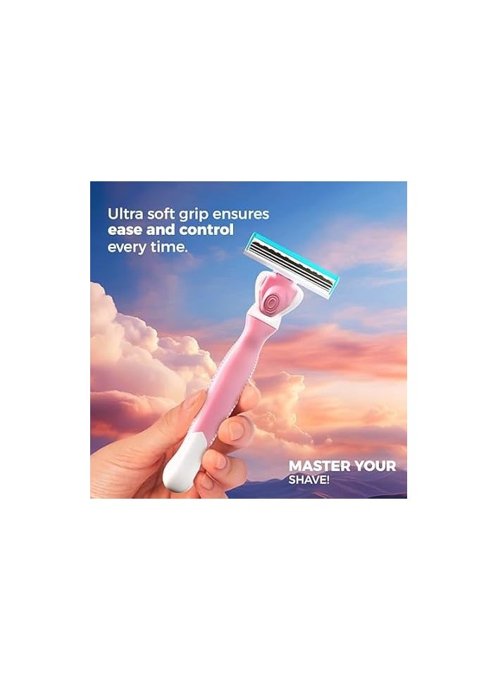 Lord Hand Queen Lady Farasha Women's Razor with Five Gears with 3 Blades Moisturizing Gel - Image 4