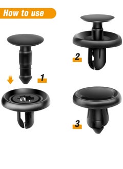 Bukela 100PCS Bumper Retainer Clips Car Plastic Rivets Fasteners Push Retainer Kit Most Popular Sizes Auto Push Pin Rivets Set -Door Trim Panel Fender Clips for GM Ford Toyota Honda Chrysler  - Image 3