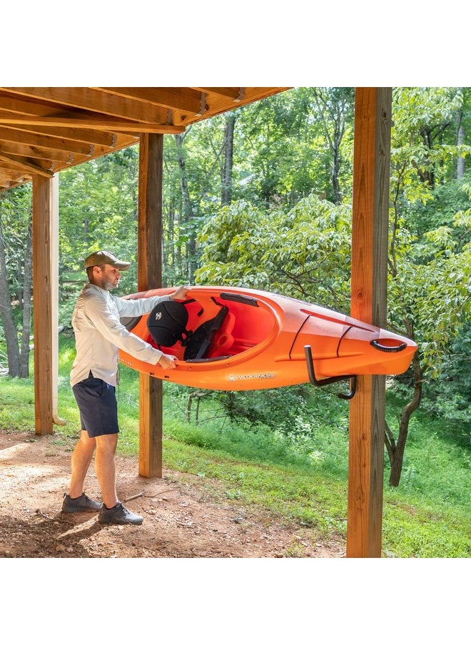 StoreYourBoard Kayak Wall Mount, Indoor & Outdoor, Rack With Paddle Hanger  - Image 5
