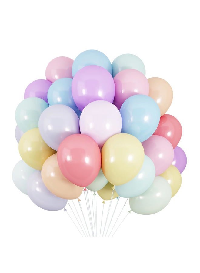 RUBFAC 120pcs Pastel Balloons Assorted Colors 12 Inches Multicolor Balloons for Kid's Birthday Baby Shower Arch Garland Decoration - Image 1
