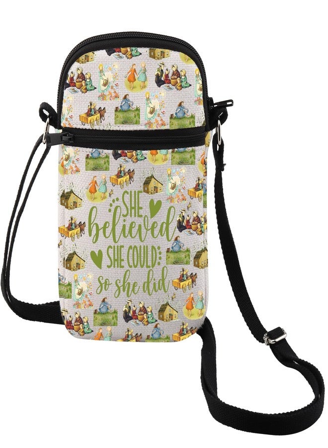MEIKIUP Little House Crossbody Bag Laura Fans Gifts Farmhouse Shoulder Bag Gift Book Lover Gifts (Prairie CB) - Image 1