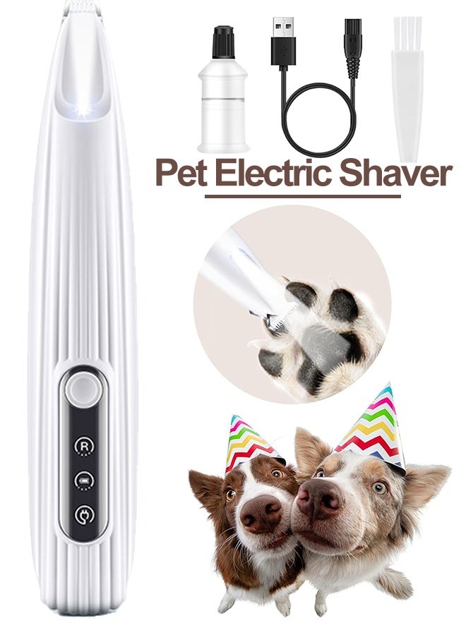 Pet Paw Trimmer, Dog & Cat Paw Trimmer, Pet Grooming Machine Tool ,Electric Hair Clipper for Cats and Dogs,  Rechargeable Cordless Electric Quiet Hair Clippers  with Grooming Brush, Maintenance Oil, USB charging cable, Low Noise for Trimming Pet's Hair Around Eyes, Ears, Face, Rump Set for Dogs Cats Pets - Image 1