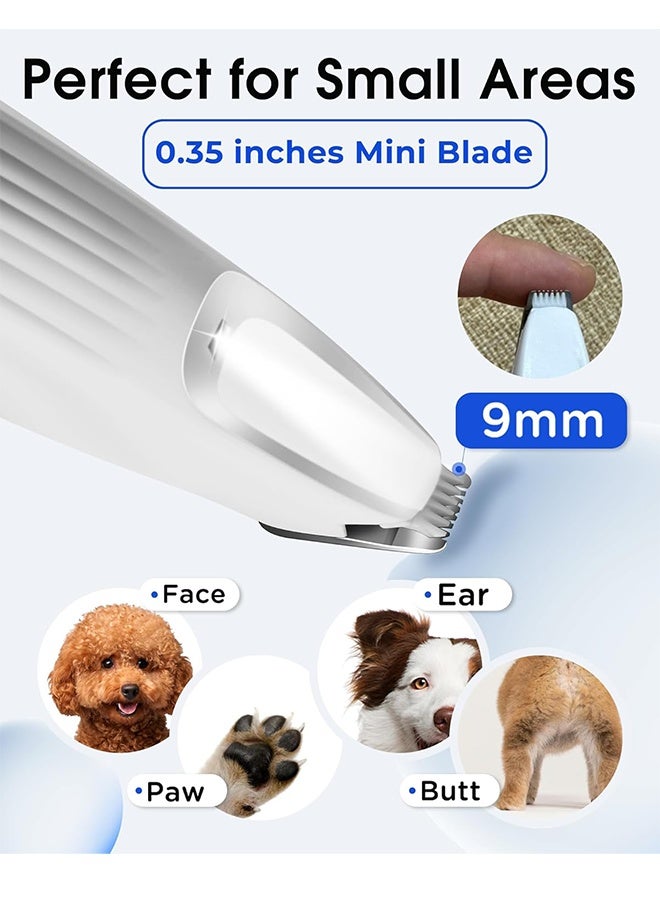Pet Paw Trimmer, Dog & Cat Paw Trimmer, Pet Grooming Machine Tool ,Electric Hair Clipper for Cats and Dogs,  Rechargeable Cordless Electric Quiet Hair Clippers  with Grooming Brush, Maintenance Oil, USB charging cable, Low Noise for Trimming Pet's Hair Around Eyes, Ears, Face, Rump Set for Dogs Cats Pets - Image 5