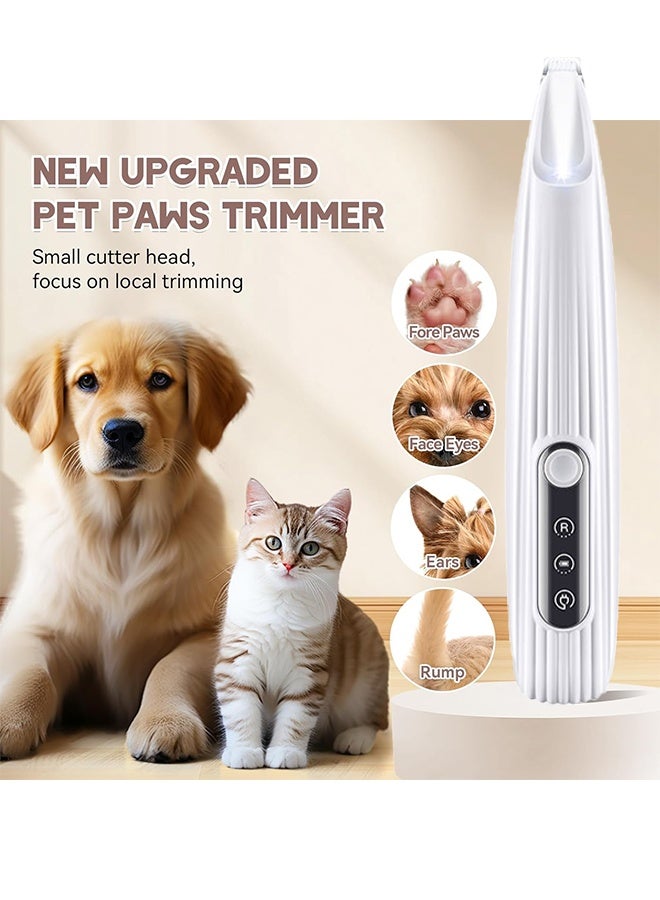 Pet Paw Trimmer, Dog & Cat Paw Trimmer, Pet Grooming Machine Tool ,Electric Hair Clipper for Cats and Dogs,  Rechargeable Cordless Electric Quiet Hair Clippers  with Grooming Brush, Maintenance Oil, USB charging cable, Low Noise for Trimming Pet's Hair Around Eyes, Ears, Face, Rump Set for Dogs Cats Pets - Image 3